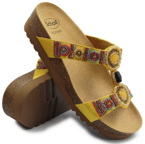 Eleganckie Klapki Damskie Scholl New Bogota Wedge Med mf266071067
