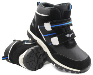 Buty na jesień zimę dla chłopca ocieplane Wojtyłko 5z24094 czarny