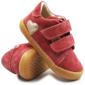 Ameko Buty Dla Dziewczynki Na Wiosnę Na Rzep Barefoot Ameko Dash-Coral