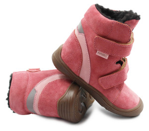Ameko Buty Na Zimę Dla Dziewczynki Barefoot + Wkładka Ocieplana Ameko Dudu-Coral