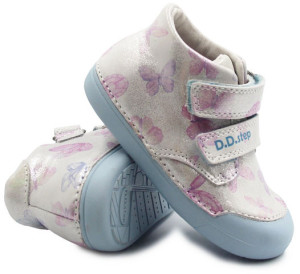 DD Step Buty Na Wiosnę Dla Dziewczynki Motylki Srebrne DD STEP S066-51151B