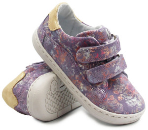 Buty Dla Dziewczynki Na Wiosnę Jamet 2219 Fioletowe w Kwiatki