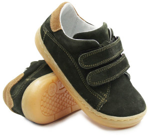 Chłopięce Buty Na Wiosnę Barefoot Jamet 2219 Zielony Welur