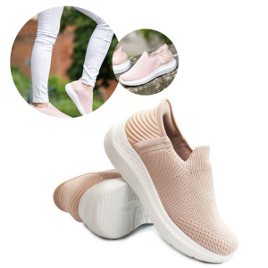 Damskie Buty Na Wiosnę Sportowe Skechers Wojtyłko 7A25388R Pudrowy Róż Do szkoły