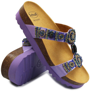Damskie Klapki Na Lato Koraliki Scholl New Bogota Wedge Med MF266071033