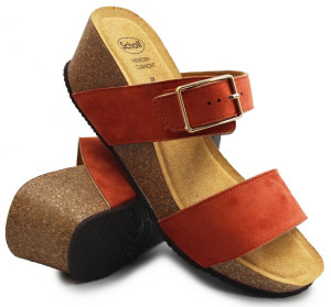Klapki Damskie Na Obcasie Scholl Ravello 2 Straps med MF320451555