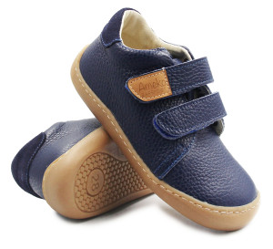 Ameko Chłopięce Półbuty Wiosenne Na Rzep Barefoot Ameko Otis Navy