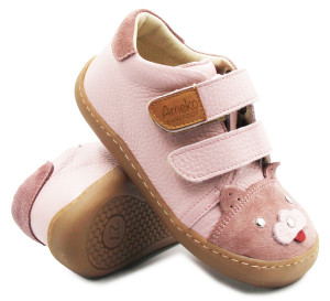 Ameko Buty Dla Dziewczynki Na Wiosnę Różowe Barefoot Ameko Otis Kiti Rose