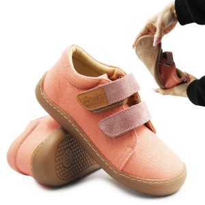 Ameko Trampki Dla Dziewczynki Barefoot Tenisówki Do Szkoły Ameko Neo Brownrose
