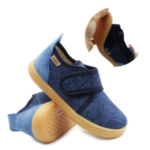 Ameko Kapcie Szkolne i Do Przedszkola Dla Chłopca Elastyczne Barefoot Ameko Jeans