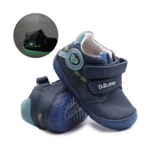 DD Step Półbuty Dla Chłopczyka na Wiosnę Barefoot DD STEP S070-52576 Bermuda Blue