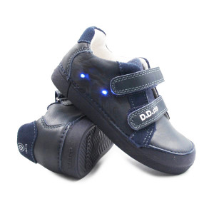 DD Step Buty Dla Chłopca Na Wiosnę Świecące LED DD STEP S068-52288AM Royal Blue