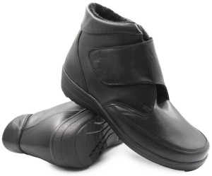 Skórzane buty damskie ocieplane na zimę Comfortabel 990223-01 czarne