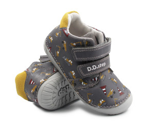 DD Step Buty Na Wiosnę Dla Chłopczyka Barefoot w Koparki DD STEP S070-52480A Dark Grey