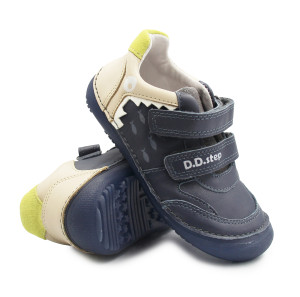 DD Step Chłopięce Buty Na Wiosnę Trzewiki Barefoot DD STEP S063-52328BM Royal Blue