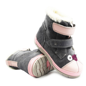 Buty Zimowe Dla Dziewczynek Ocieplane Wełną Bartek 84007-70