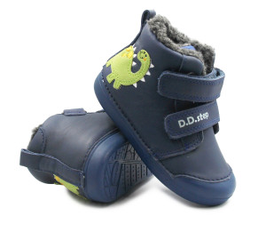 DD Step Buty Zimowe Dla Chłopczyka Ocieplane DD STEP W066-52525A Bermuda Blue