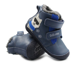 DD Step Dziecięce Buty Na Zimę Chłopięce DD STEP W070-52893 Royal Blue