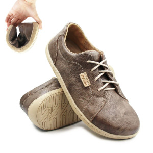 Damskie Buty Na Jesień Elastyczne Barefoot Na Szeroką Stopę Helios 451 ciemny n. Beż