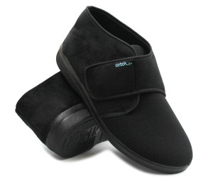 Buty Po Domu Męskie Półbuty Czarne Adanex 25586