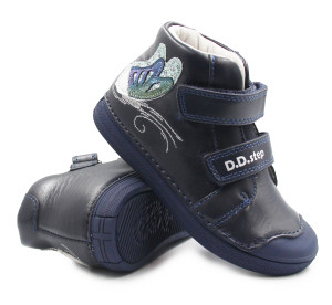 DD Step Buty Na Wiosnę Dla Dziewczynki z Motylkiem DD STEP A049-52135AM Royal Blue