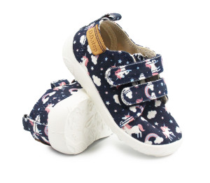 DD Step Trampki Do Szkoły i Przedszkola Dla Dziewczynki w Jednorożce Barefoot DD STEP C086-52832Z Royal Blue
