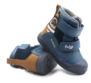 Buty Dla Chłopczyka Jesień i Zima Ocieplane Wodoodporne PONTE DA06-5-2968A Royal Blue