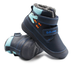 DD Step Chłopięce Buty Na Zimę z Krokodylem DD STEP W082-52462AMO Royal blue