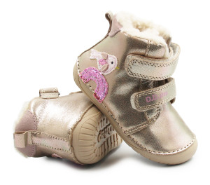 DD Step Dziewczęce Buty Ocieplane Na Zimę Barefoot DD STEP W070-52624AT Cream