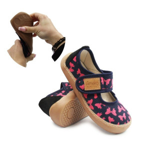 Ameko Kapcie Dla Dziewczynki Barefoot Ameko Noel Kokardki