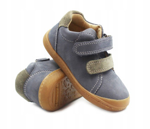Buty Dla Chłopczyka na Wiosnę Barefoot Skórzane Niebieskie Primigi 7900022