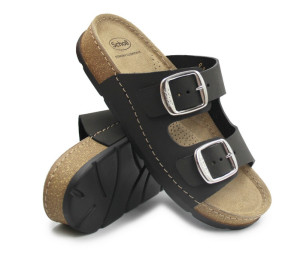 Czarne Klapki Damskie Na Lato Scholl Bora 2 Buckles med MF007511004