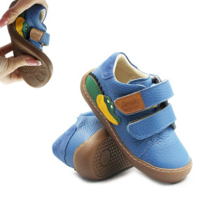 Ameko Buty Na Wiosnę Dla Chłopca Niebieskie Barefoot Ameko Otis Croco-Blue