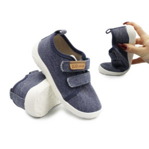 DD Step Kapcie Dziecięce Do Szkoły Barefoot Trampki DD STEP C086-61763AM Royal Blue