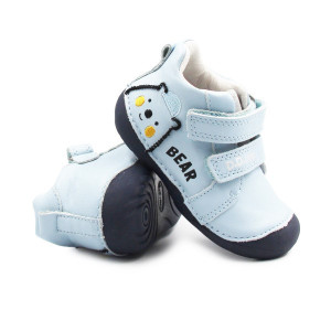 DD Step Buty Dla Chłopczyka Na Wiosnę Niebieskie z Misiem DD STEP S015-61472 Aero Blue