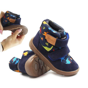 Ameko Buty z Membraną Ocieplane Dla Chłopca w Dinozaury Barefoot Ameko Elon Dino