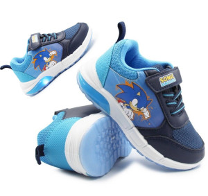 Granatowo-Niebieskie Sneakersy Chłopięce Sonic Świecące LED BARTEK 87060-16