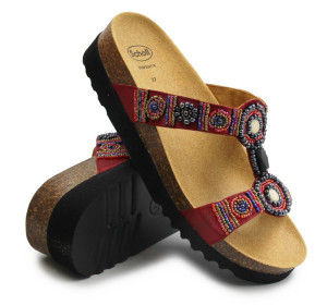 Damskie Klapki na Lato Eleganckie Scholl New Bogota Wedge Med MF266072183