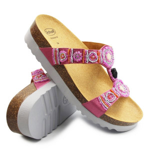 Damskie Klapki na Lato Scholl New Bogota Wedge med MF266071468