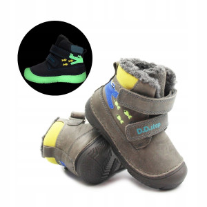 Zimowe Buty Dla Chłopczyka Świecące w Ciemności D.D.STEP W082-52462 Dark Grey