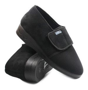 Damskie Buty Dla Seniora Czarne na Rzep Adanex 29630