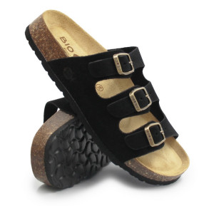 Klapki laczki damskie na lato do pracy BIO BIO 70085-08 CANDIDA negro