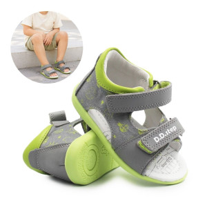 DD Step Sandały Dla Chłopca na Lato Szare Zielone DD STEP G075-61722 Dove Grey