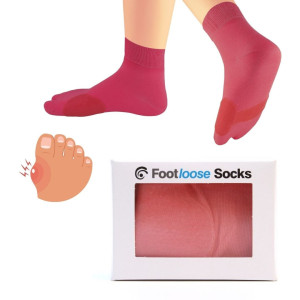 Różowe Skarpety Medyczne na Haluksy FootloseSocks
