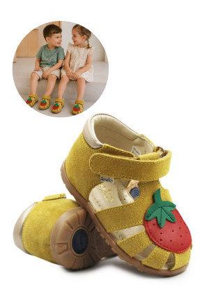 Ameko Dziecięce Sandały na Lato Półsandały Truskawka Ameko A6-Strawberry-Yellow