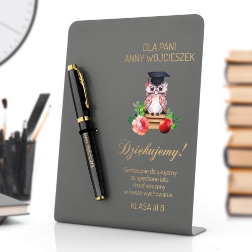 Pióro Parker IM czarne z dedykacją dla wychowawcy - Dziękujemy