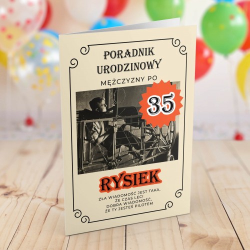 Kartka na 35 urodziny ze zdjęciem dla niego - Poradnik urodzinowy