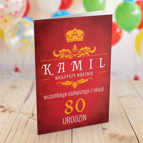Kartka na 80 urodziny dla mężczyzny - Najlepszy rocznik