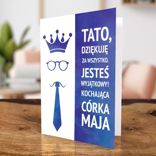Kartka na dzień taty - Ukochany tatuś