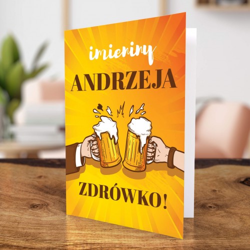 Kartka imieninowa dla niego - Zdrówko